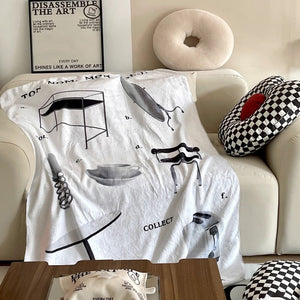 2014 Aesthetic Print Throw Blanket