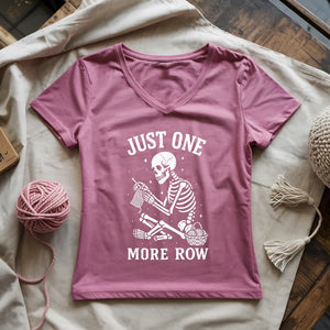 One More Row Skeleton Lady V-neck
