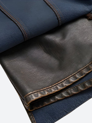 Grunge Faux Leather Slit Mini Skort