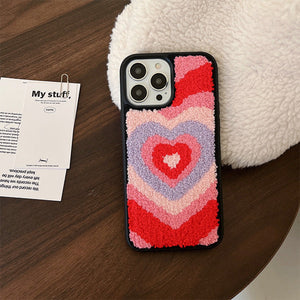 Heart Embroidered iPhone Case