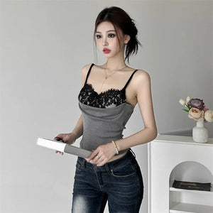 Lace Bra Layered Top