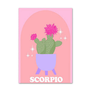 Pastel Zodiac Signs Canvas Poster