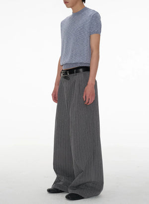 Pinstripe Wide Leg Pants