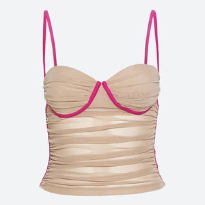 Skin Colored Mesh Top