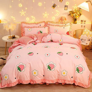 Strawberry Aesthetic Bedding Set π