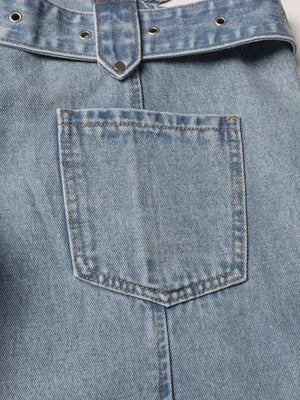 Y2K Belted Cut Out Jeans