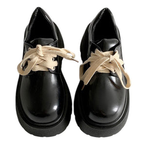 Contrast-Laced Chunky Platform Boots