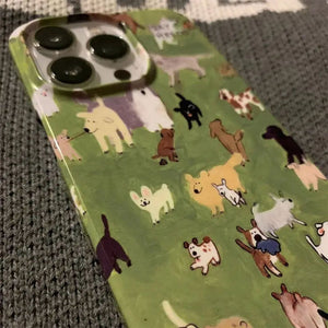 Cute Dogs Pattern iPhone Case