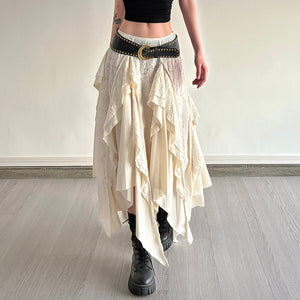 Fairycore Asymmetrical Maxi Skirt