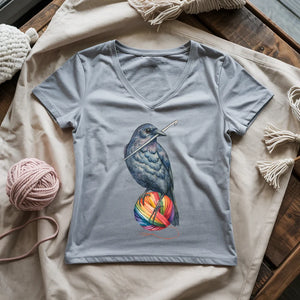 Crochet Crow Lady V-neck