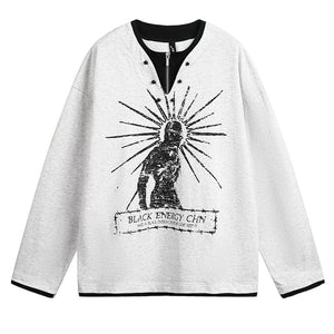 Sunburst Print Top