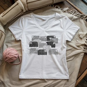 Sheep Happens Lady V-neck