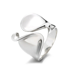 Wide Wavy Band Ring