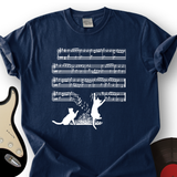 Cat Music Sheet T-Shirt