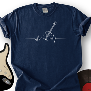 Acoustic Guitar Heart Beat T-Shirt