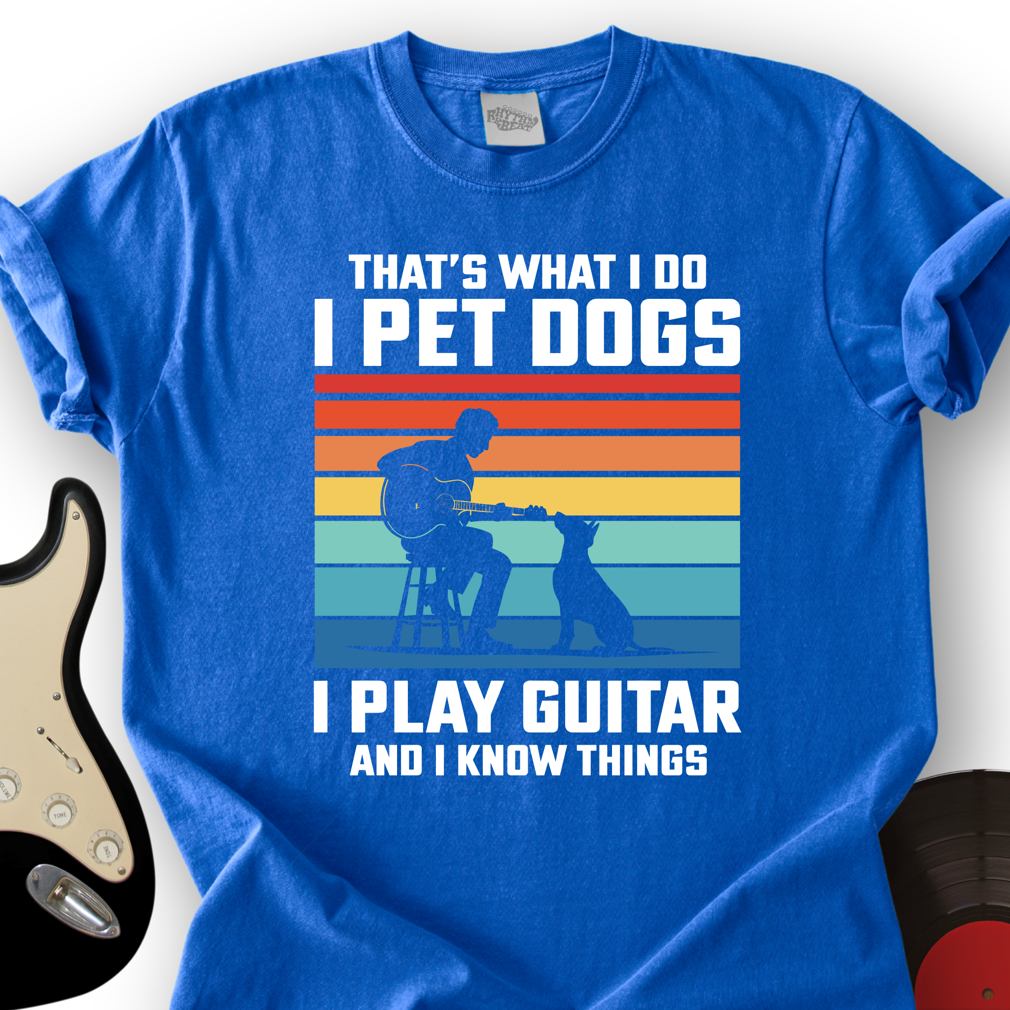 I Pet Dogs With Guitar T-Shirt