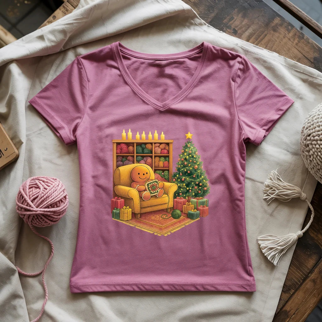 Gingerbread Hooker Lady V-neck