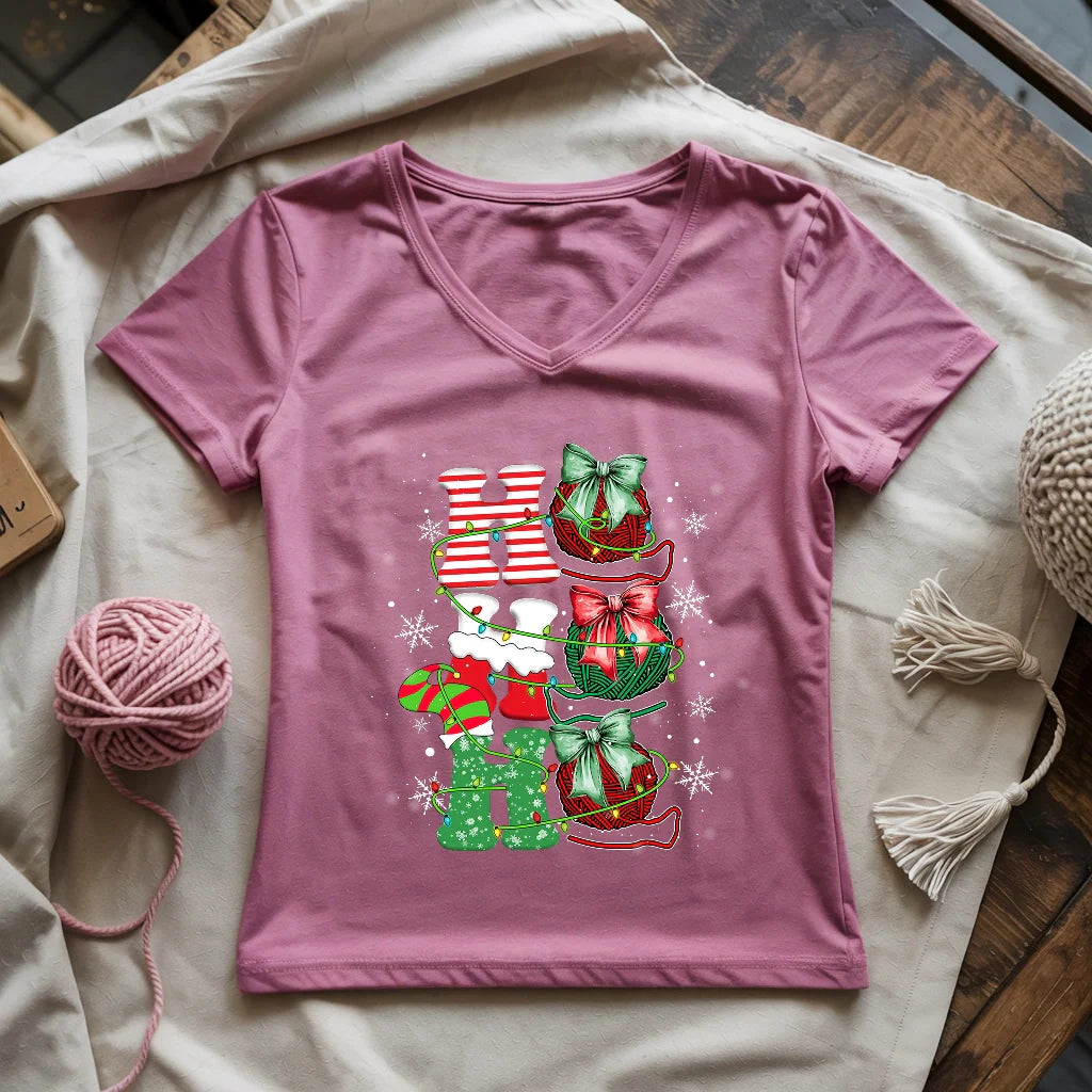 Ho Ho Ho Lady V-neck