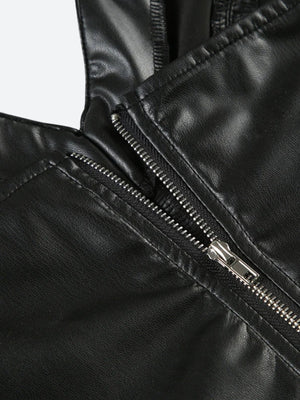 Baddie Faux Leather Crop Top