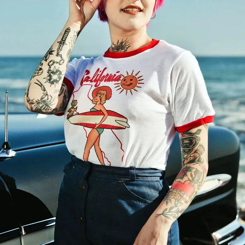 California Ringer Tee