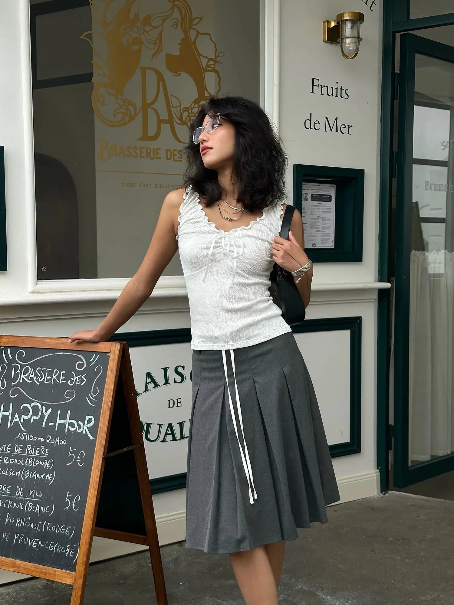 Coquette Tie Front Top