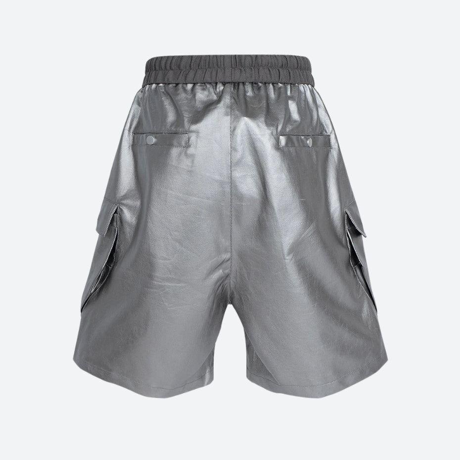 Cyberpunk Faux Leather Shorts