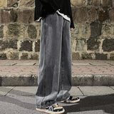 Drawstring Straight Leg Baggy Jeans