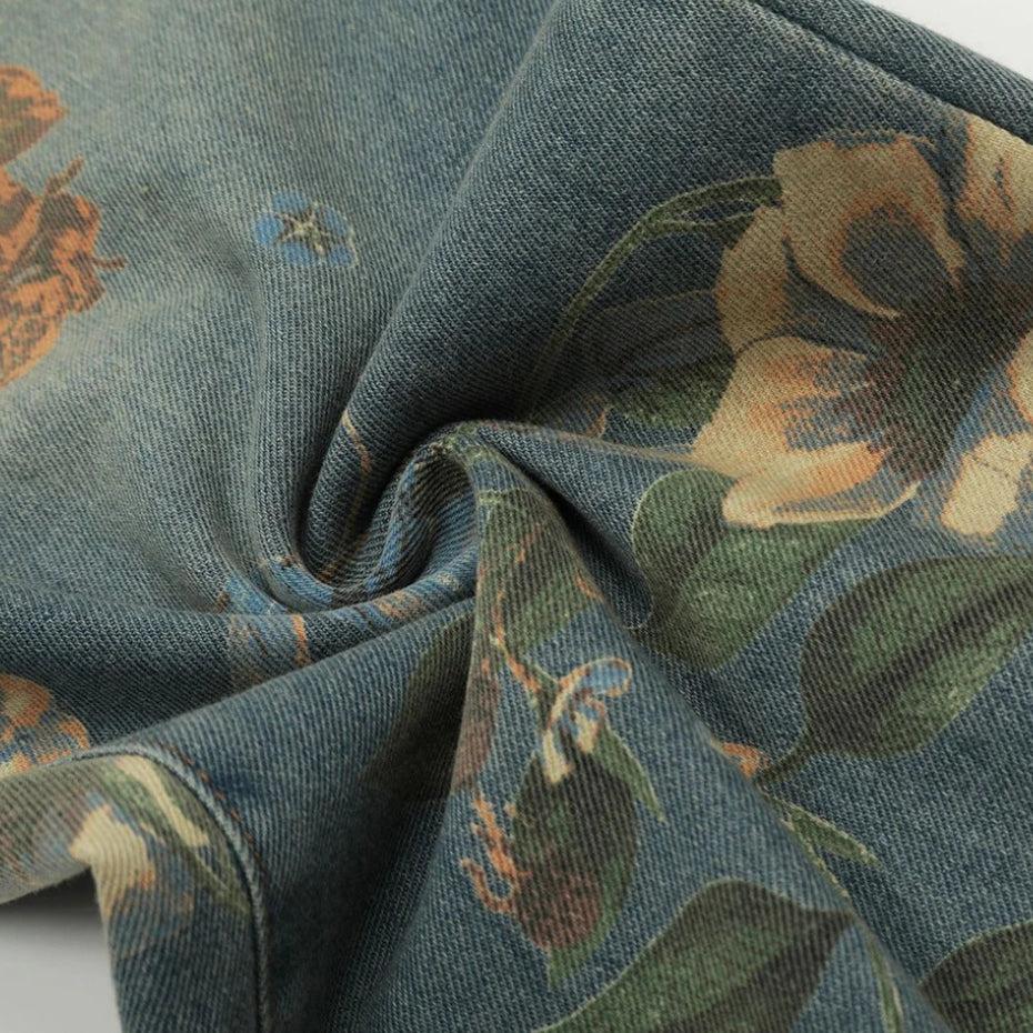 Floral Wide Leg Jeans