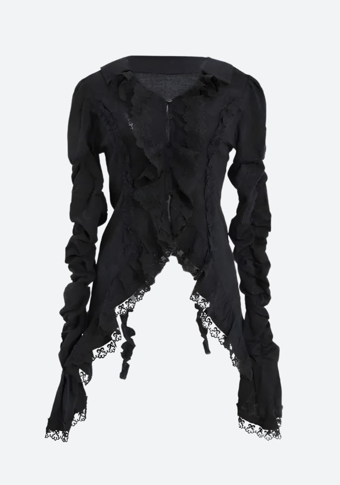 Goth Asymmetric Blouse