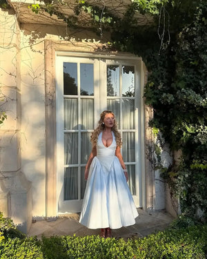 Halter Neck Corset Midi Dress