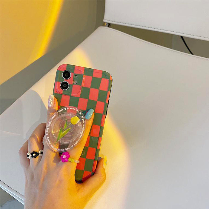 I Miss You Checkered iPhone Case