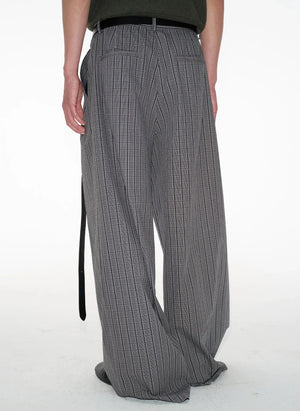 Pinstripe Wide Leg Pants