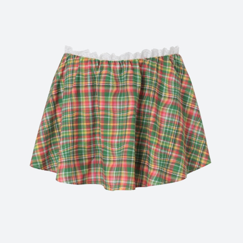 Plaid Mini Skort