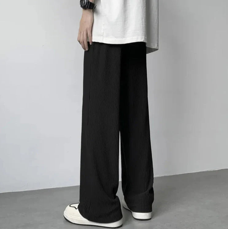 Pleated Straight Leg Pants