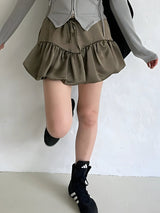 Satin Bubble Mini Skirt