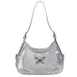 Silver Butterfly Shoulder Bag