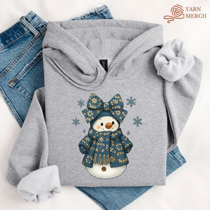 Snowman Crocheter Hoodie