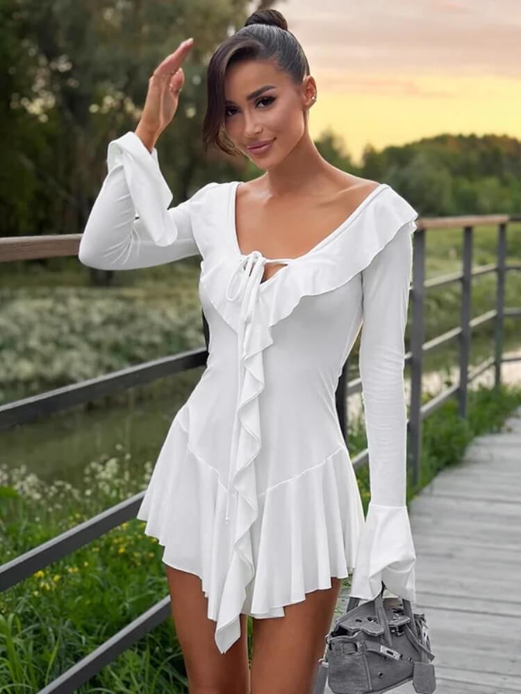 Soft Girl Ruffled Mini Dress