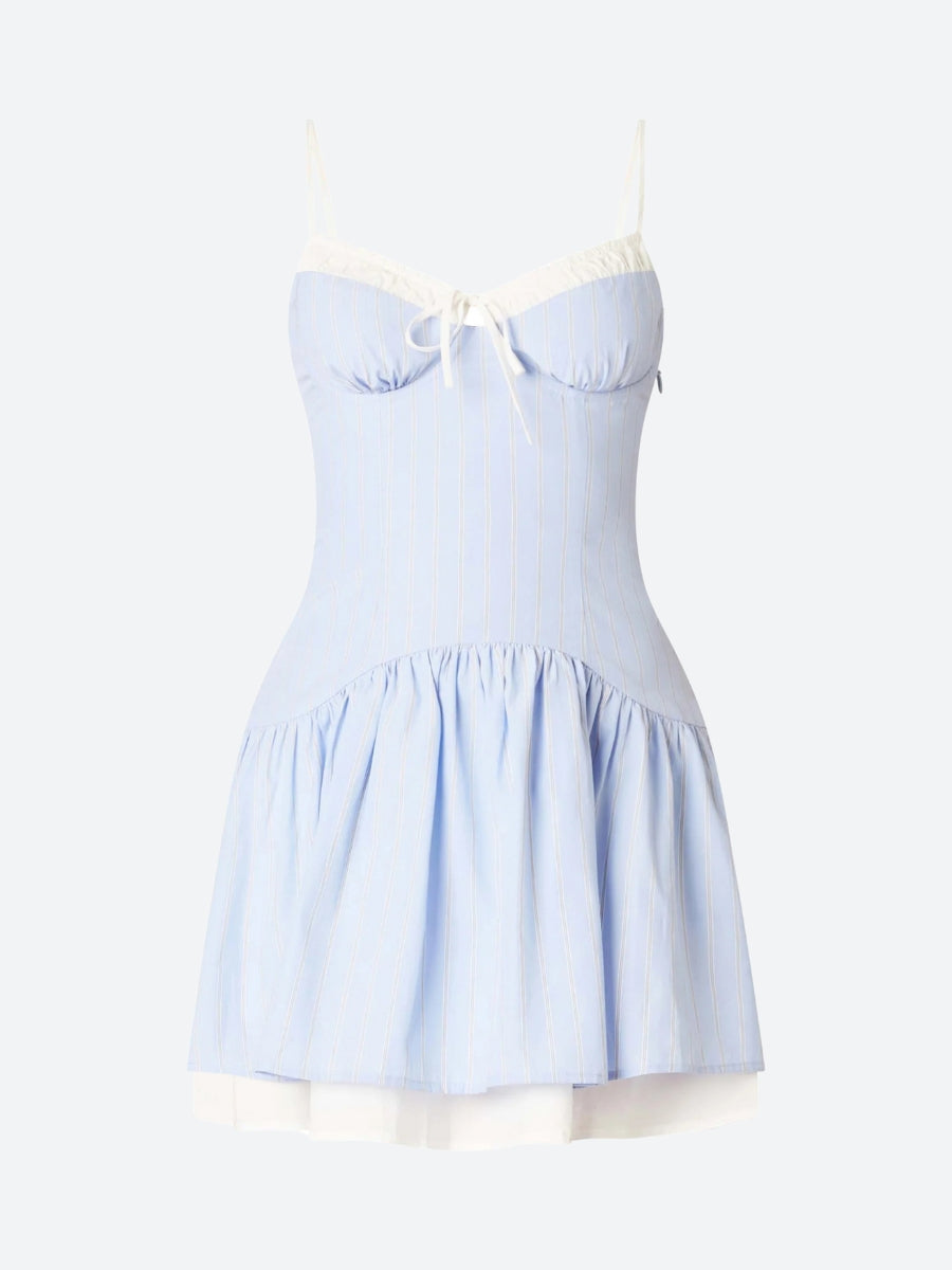 Soft Girl Striped Mini Dress
