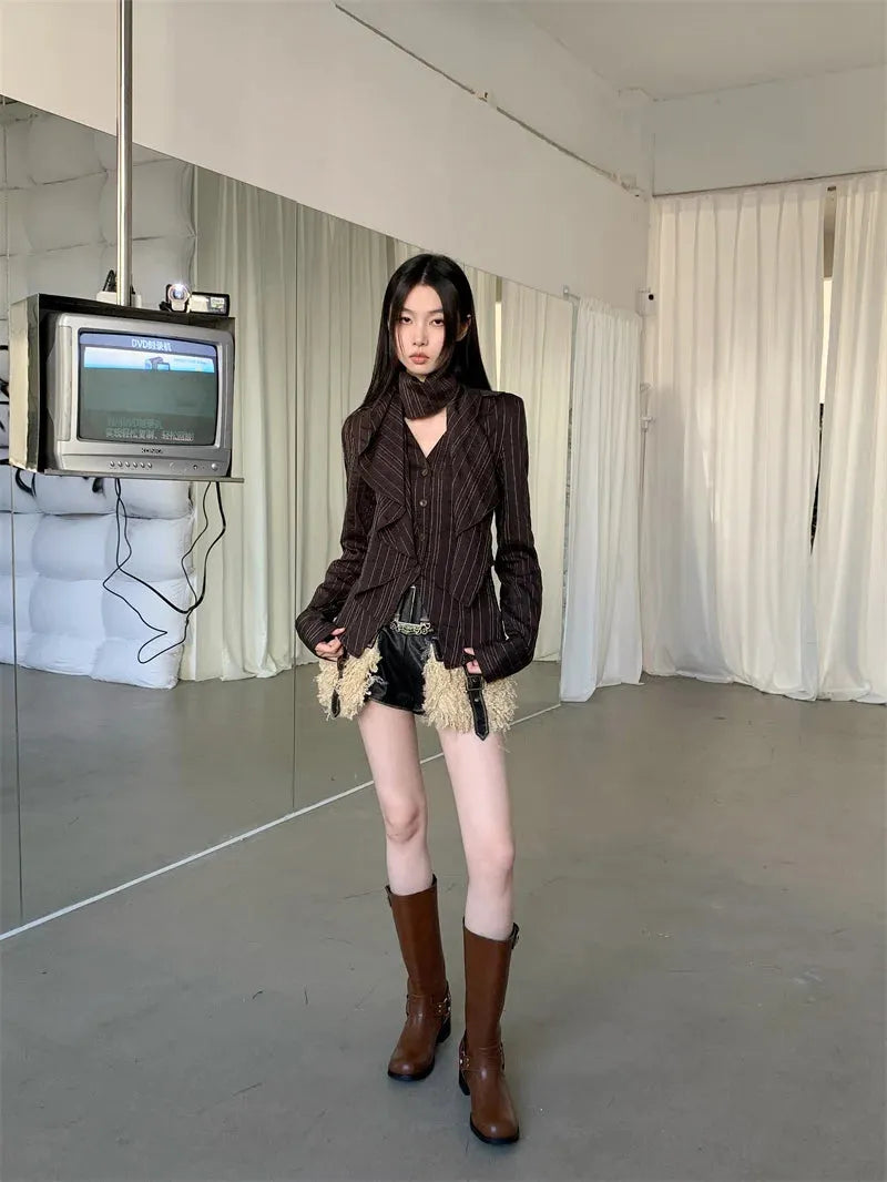 Striped Neck Tie Shirt