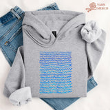 Watercolor knitting pattern Hoodie