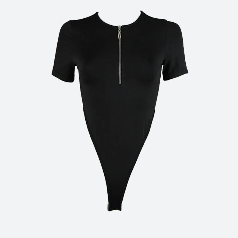Zip Up High Leg Bodysuit