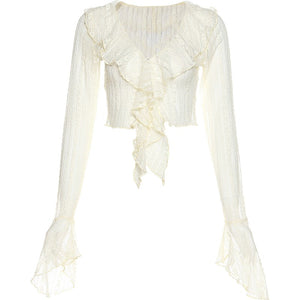 Portrait Mode Ruffle Lace Top