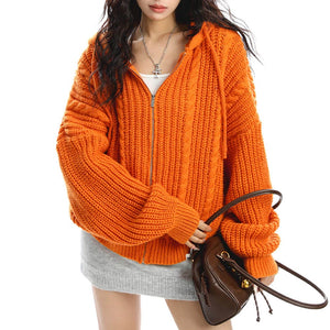 Candy Morning Loose Knit Hoodie