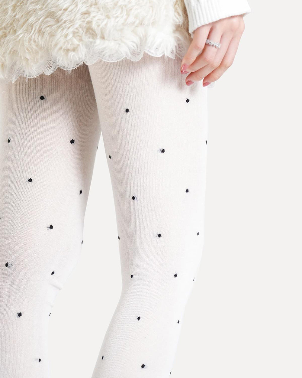 Madeleine Polka Dot Knit Tights