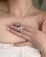 Mafia Mama Cross Charm Necklace