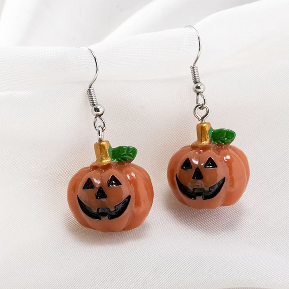 Angry Pumpkin Earrings