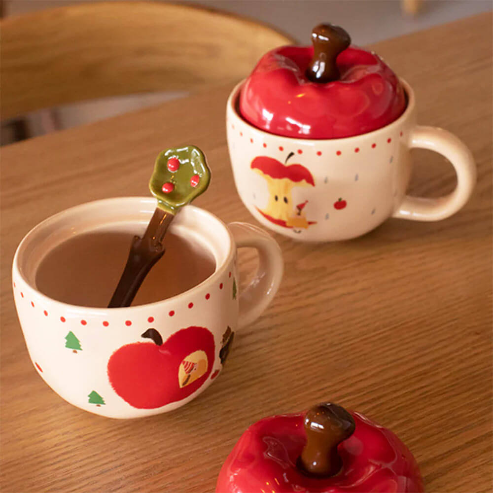 Apple Shaped Ceramic Mug