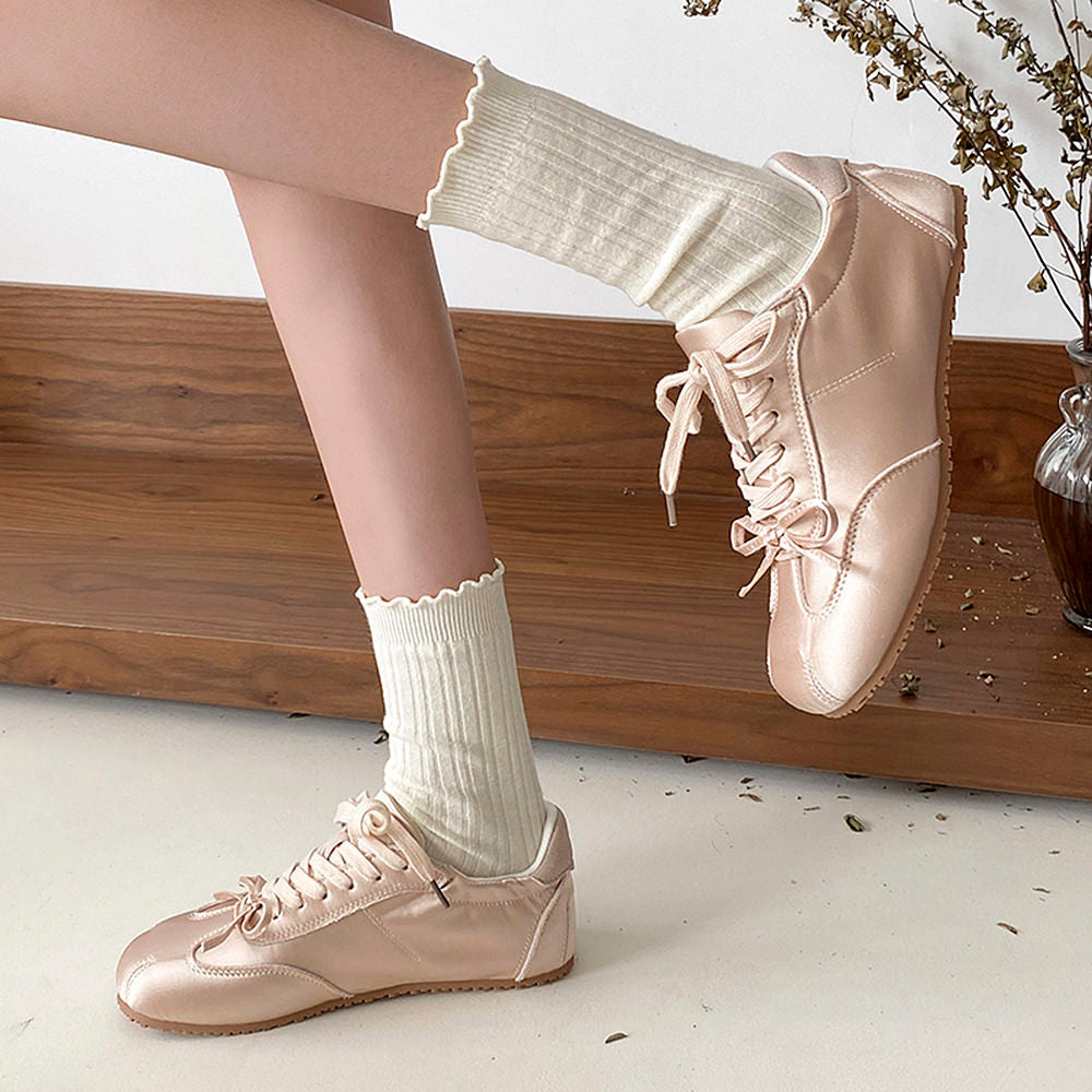Balletcore Aesthetic Bow Sneakers