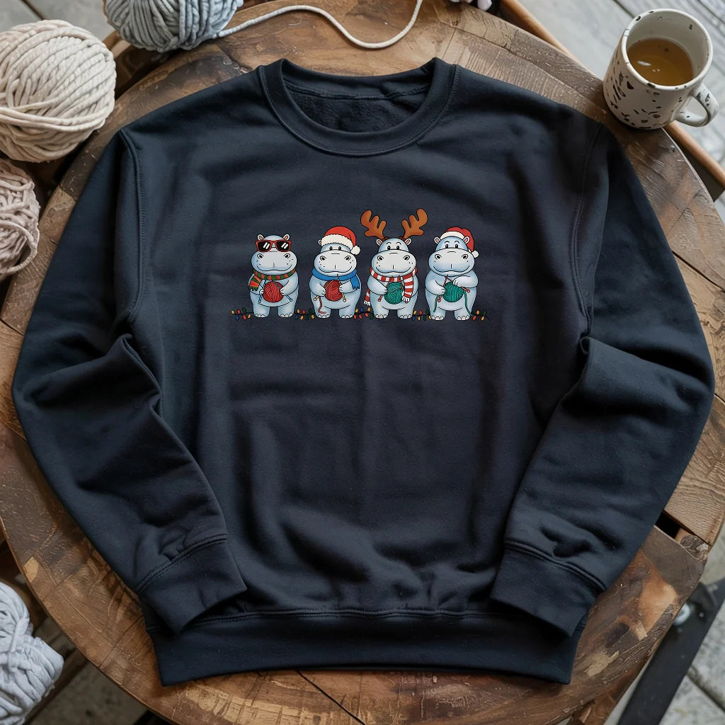 Hippo Knitmas Sweatshirt